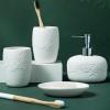 DUYHBAWRS Ceramic Lotion Bottle Toothbrush Holder Cup Soap Box Toilet Storage Decoration view 4
