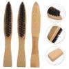 Vaguelly 3PCS Long Handle Beard Brush Set Natural Boar Bristles for Men for Beard Grooming Styling and Cleaning Random Style view 3