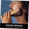 Vaguelly 3PCS Long Handle Beard Brush Set Natural Boar Bristles for Men for Beard Grooming Styling and Cleaning Random Style view 4