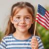 Mysense Patriotic Red White and Blue Body Glitter Stick,4th of July Accessories,Sparkling Face Hair Glitter for Fourth of July Outfit Women Kids,American Pride USA Flag Makeup for Independence Day view 2