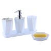 DUYHBAWRS Bathroom Supplies Tray Bath Set Bath Bottle Set Cotton Swab Box Cotton Can(E) view 2