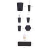 DUYHBAWRS Bathroom Supplies Tray Bath Set Bath Bottle Set Cotton Swab Box Cotton Can(E) view 3