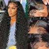 Dundix 28 Inch Deep Wave Lace Front Wigs Human Hair 13x6 HD Lace Front Wigs Human Hair Deep Wave Wig Glueless Wigs Pre Plucked Deep Curly Wig for Women view 1