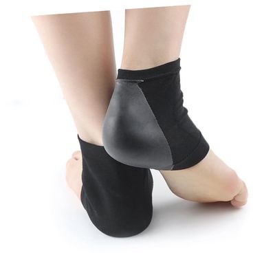 Beaupretty 1pair Heel Gel Socks for Cracked Heels Moisturizing Ankle Protectors Breathable -Crack Design Comfortable Fit for All-Day Wear Black