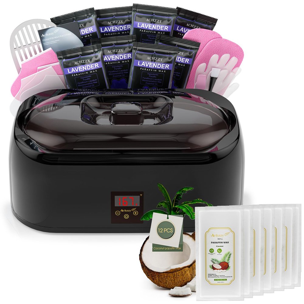 4000ml Paraffin Wax Machine for Hand and Feet - Professional Wax Warmer with 200W Thermal Core, LED Real-time Temp Control & 167F Rapid Melting, Intense Hydration with Hand Wax Paraffin Bath