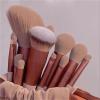 13 PCS Makeup Brushes Set Eye Shadow Foundation Women Cosmetic Brush Blush Beauty Soft Tools Bag(Yellow with bag) view 4
