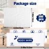 Enjamyo 200 Pcs Large Body Wipes Individually Wrapped Bulk,Shower Wipe with Aloe,Body Wipes for Adults Bathing No Rinse, Hands, Face,Personal Cleansing Wipe for Travel Gym Camping view 2