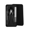 25 Beveled Edge Nail Clippers 3-Piece Set, Long Handle Anti-Splash Design, Wide Jaw for Fingernails and Toenails, Curved Toenail Clippers (Black) view 1