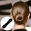 YALOJE 4pcs Hair Bun Updo Makers, Black Soft Hair Bun Shaper for Women, Non-Slip 2 Sizes Donut Bun Lazy Curler Clip Hairstyles Accessories for Daily, Wedding view 3