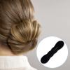 YALOJE 4pcs Hair Bun Updo Makers, Black Soft Hair Bun Shaper for Women, Non-Slip 2 Sizes Donut Bun Lazy Curler Clip Hairstyles Accessories for Daily, Wedding view 4