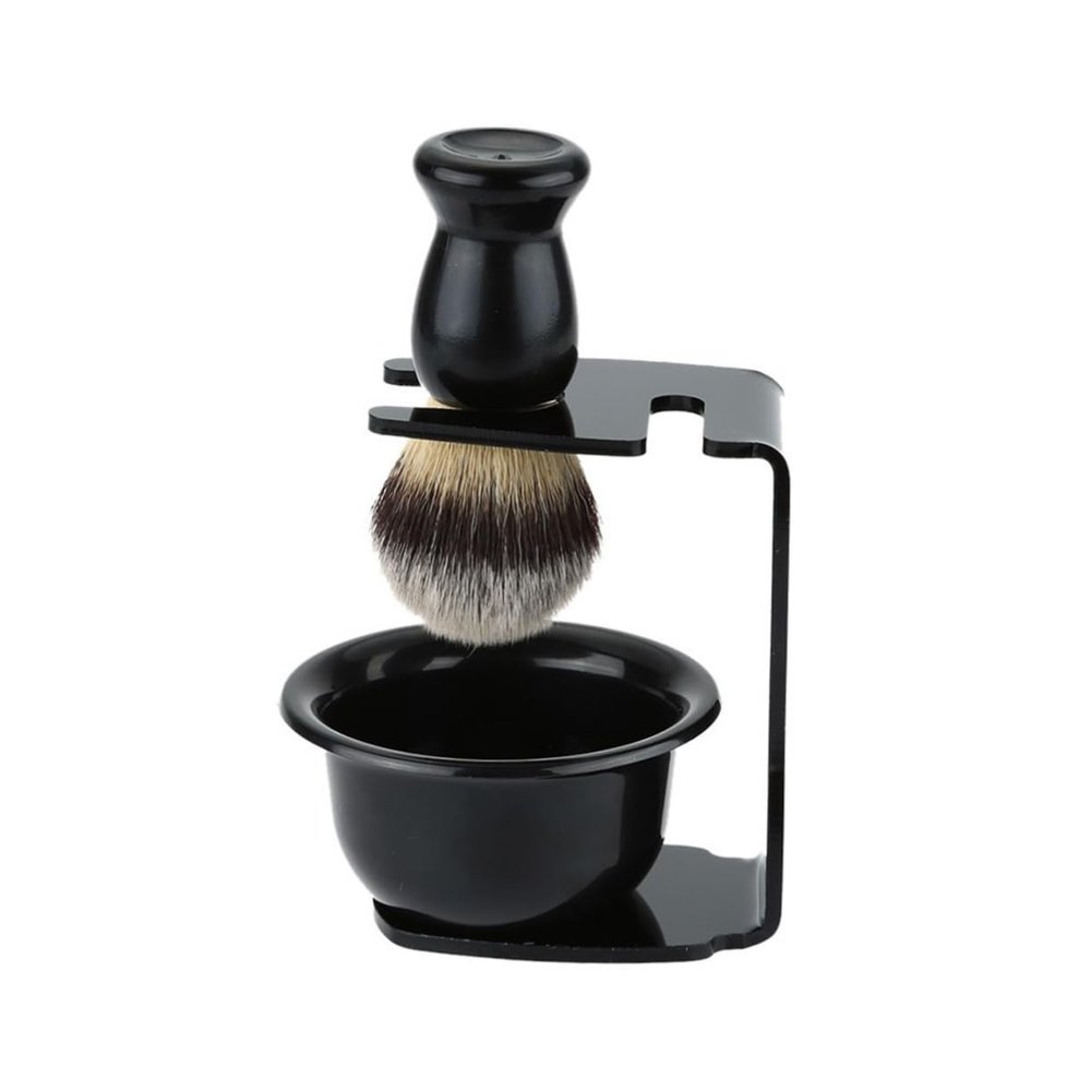 Beaupretty Facial Razor Set Shaving Kit Brush Brush Stand Bowl Holder Razor Nylon Acrylic for Tidy Grooming