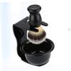 Beaupretty Facial Razor Set Shaving Kit Brush Brush Stand Bowl Holder Razor Nylon Acrylic for Tidy Grooming view 4