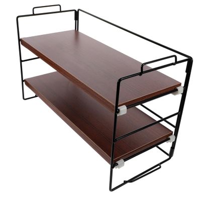 Angoily 2-Tier Desktop Makeup Organizer Portable Storage Rack for Vanity and Dresser Practical Lipstick Holder Removable Dividers for Skincare and Cosmetics