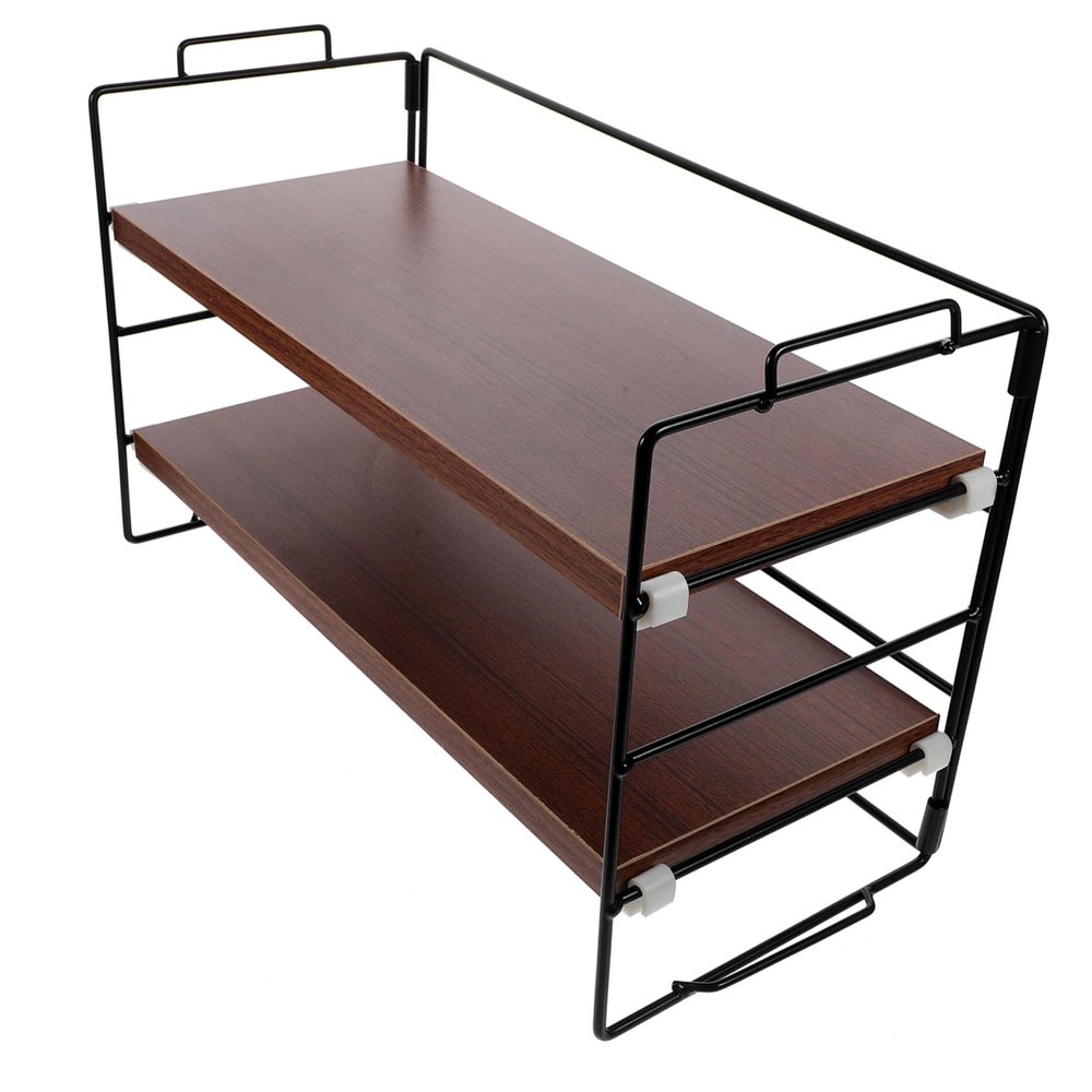 Angoily 2-Tier Desktop Makeup Organizer Portable Storage Rack for Vanity and Dresser Practical Lipstick Holder Removable Dividers for Skincare and Cosmetics