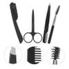 SAFIGLE Eyebrow Grooming Kit Brush Tweezers Razor Scissors for Women Men Travel view 4