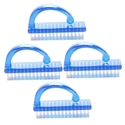 Didiseaon 4Pcs Nail Cleaning Brush Compact Fingernail Toenail Scrub for Easy Dust Removal Durable with Soft Bristles for Manicure and Pedicure Care