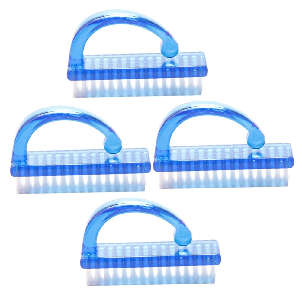 Didiseaon 4Pcs Nail Cleaning Brush Compact Fingernail Toenail Scrub for Easy Dust Removal Durable with Soft Bristles for Manicure and Pedicure Care