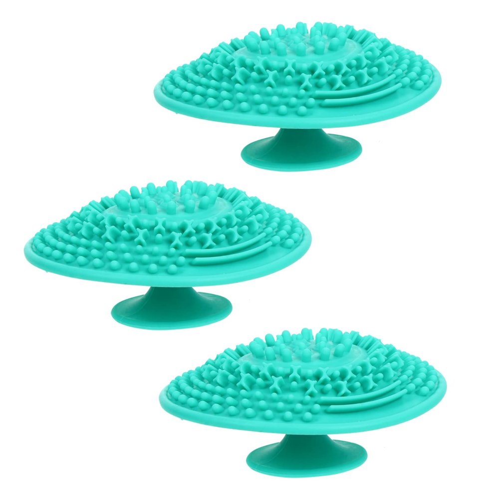VICASKY 3pcs Silicone Makeup Brush Portable and Cleaning Pad for Care Unique Design Essential Makeup Cleaner Tool