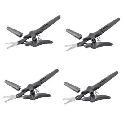 SAFIGLE 4pcs Precision Nose Hair Scissors for Men Stainless Steel Eyebrow Trimmer Small Grooming Scissors for Beard Lash Trim