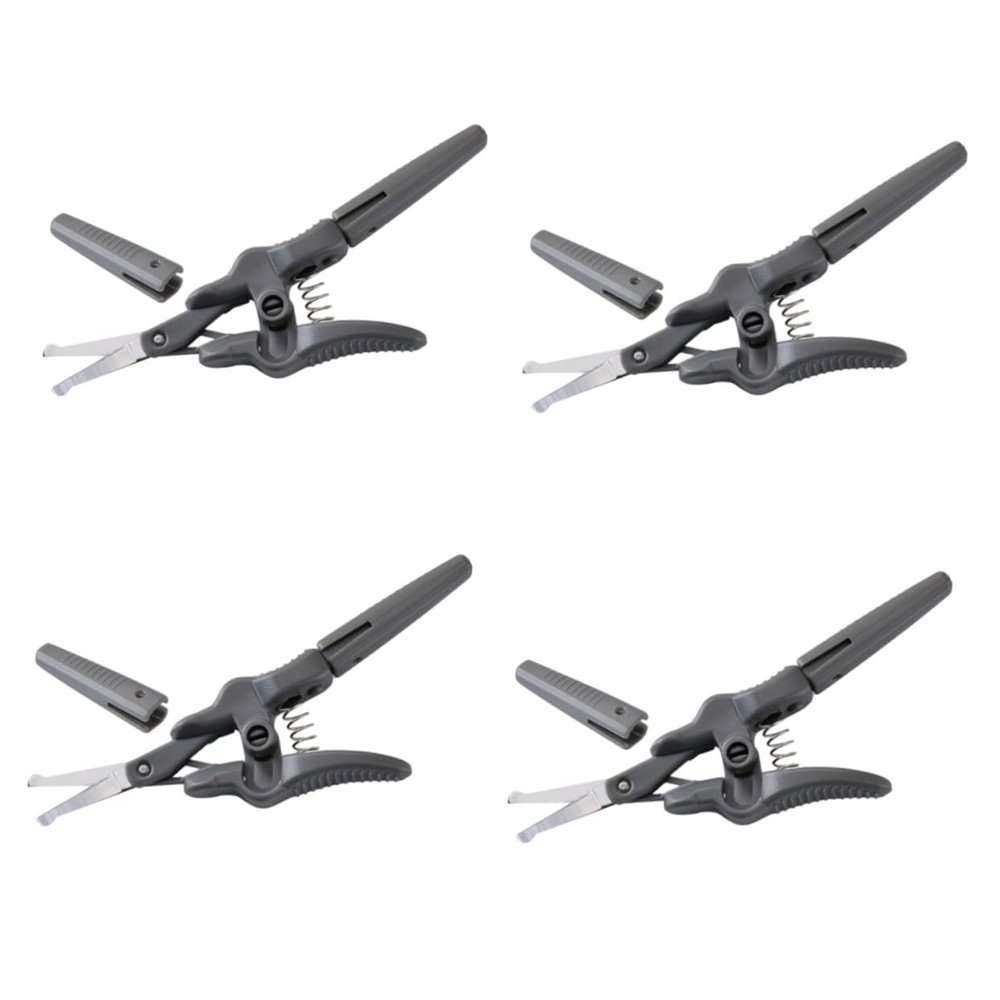 SAFIGLE 4pcs Precision Nose Hair Scissors for Men Stainless Steel Eyebrow Trimmer Small Grooming Scissors for Beard Lash Trim