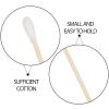 Alipis 100pcs Dual-Ended Cotton Swabs Wooden Handles for Makeup Ear Wax Cleaning and Delicate Cleaning Versatile Replacements for Keyboards and Electronics view 3