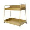 Angoily Double-Layer Iron Makeup Storage Rack Multi-Function Bathroom Organizer for Cosmetics Toiletries and Sundries Elegant Desktop Display Shelf for Home and Office view 1