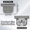 2pcs Hair Trimmer Blades Stainless Steel Replacement Fit for Wahl 9854, 9816-200, 5598, 9816, 9818, 9818L, 9867, 9870, 9880, 9884, 9886, 9888, 9937, 9994, 02144, 9860 view 3