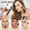 2 PCS Contour Brushes for Makeup, 2-In-1 U-Shaped Nose Contour Brush, Sickle Type Nose Shadow Brush, Suitable for Beginners and Professionals view 2