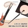 2 PCS Contour Brushes for Makeup, 2-In-1 U-Shaped Nose Contour Brush, Sickle Type Nose Shadow Brush, Suitable for Beginners and Professionals view 4