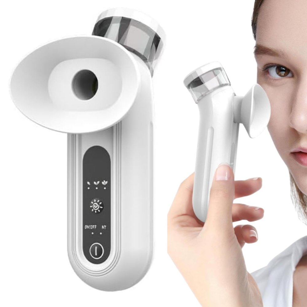 Eye Steamer for Dry Eye Upgraded Eye-Relief Steam-Therapy Heated Nano-Eye-Mist Steam Sprayer for Dry Eye-Face Rechargeable Eye-Mist Steamer for Moisturizing & Cleaning (White)