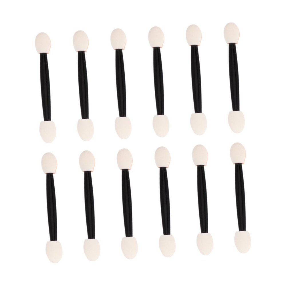 NOLITOY 24pcs Disposable Dual-sided Eyeshadow Applicators Ultra Skin-friendly Sponge Tips Lightweight Makeup Tool for Eyeshadow Eyebrow and Lip Applications