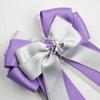 10pcs Equestrian Hair Bow Clips Horse Bit Pattern Hairpin riding Decorative Horse Charm Bow, Purple and Silver, 8.5 x 4.5 inches, Layered Satin Ribbon bowknot hair clips view 3