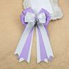 10pcs Equestrian Hair Bow Clips Horse Bit Pattern Hairpin riding Decorative Horse Charm Bow, Purple and Silver, 8.5 x 4.5 inches, Layered Satin Ribbon bowknot hair clips view 4