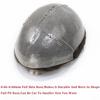 0.06-0.08mm Full PU Skin Men Toupee Human Hair Natural Hairine Mixed Grey/Brown Male Wig Single Knot Human Hairpieces Replacement System 30mm Wave 120% Density (#4) view 3