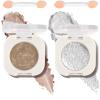 2 Colors Single Glitter Eyeshadow with Brush,Champagne Pearl Glow and Cold Silver Glow Eye-Shadow, Silky Fine Subtle Shimmer Eye Shadow with Lightweight & Ultra-Blendable Formula for Daily Eye Glitter view 1