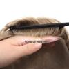0.06-0.08mm Full PU Skin Men Toupee Human Hair Natural Hairine Mixed Grey/Brown Male Wig Single Knot Human Hairpieces Replacement System 30mm Wave 120% Density (#22R) view 2