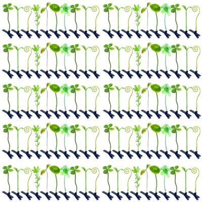 100 Pcs Sprouts Rave Bean Sprout Hair Clips Mixed Style Plant Hair Pins Sprout Clips Little Grass Barrette Funny Hair Accessories for Women Kids Girls Lady Home School Party (Green)