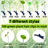 100 Pcs Sprouts Rave Bean Sprout Hair Clips Mixed Style Plant Hair Pins Sprout Clips Little Grass Barrette Funny Hair Accessories for Women Kids Girls Lady Home School Party (Green) view 2