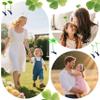 100 Pcs Sprouts Rave Bean Sprout Hair Clips Mixed Style Plant Hair Pins Sprout Clips Little Grass Barrette Funny Hair Accessories for Women Kids Girls Lady Home School Party (Green) view 3