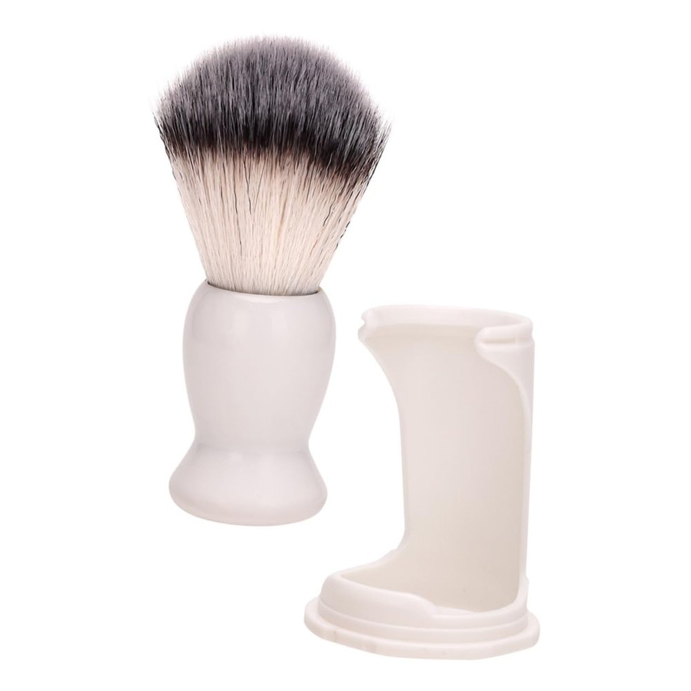 CALLARON 1 Set Beard Brush Set Shaving Hair Kit for Men Holder Grooming Shave Brush Male Beard Brush Duster Brush Beard Brush Stand White Pig Beard