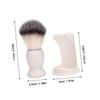 CALLARON 1 Set Beard Brush Set Shaving Hair Kit for Men Holder Grooming Shave Brush Male Beard Brush Duster Brush Beard Brush Stand White Pig Beard view 2