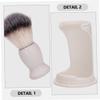 CALLARON 1 Set Beard Brush Set Shaving Hair Kit for Men Holder Grooming Shave Brush Male Beard Brush Duster Brush Beard Brush Stand White Pig Beard view 3