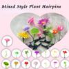 100 Pcs Bean Sprout Hair Clips Mixed Style Plant Hairpins Rave Clips Flower Butterfly Grass mushroom clips Hair Accessories Headwear for Women Kids Girls Lady Home School Party view 2