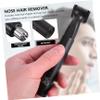 BIUDECO Metal Electric Nose Hair Trimmer Set Rechargeable 2-in-1 Vibrissa Clipper for Men and Women Painless Nose Hair Remover Dual-Edge Blades for Home and Travel view 3