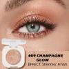 2 Colors Single Glitter Eyeshadow with Brush,Champagne Glow and Champagne Light Glow Eye-Shadow, Silky Fine Subtle Shimmer Eye Shadow with Lightweight & Ultra-Blendable Formula for Daily Eye Glitter view 2