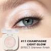 2 Colors Single Glitter Eyeshadow with Brush,Champagne Glow and Champagne Light Glow Eye-Shadow, Silky Fine Subtle Shimmer Eye Shadow with Lightweight & Ultra-Blendable Formula for Daily Eye Glitter view 3