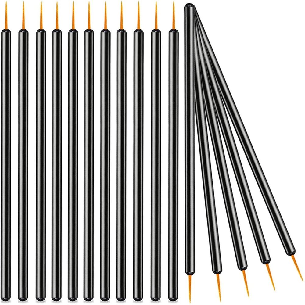 100Pcs Black Eyeliner Brush Disposable Point Eyeliner Applicator Cosmetic Eye Wands Eye Liner Makeup Tool for Women