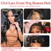 13x4 Body Wave Lace Front Wig Human Hair Natural Black Wigs Brazilian Virgin Human Hair 180% Density HD Transparent Lace Frontal Wigs Pre Plucked 20inch view 4