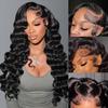 13x4 Body Wave Lace Front Wig Human Hair 22inch 180% Density Pre Plucked Wigs 10A Human Hair HD Transparent Lace Frontal Wigs for Women Natural Black 22inch view 1