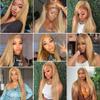 Blonde Bundles Human Hair Straight Bundles 22 24 26 Inch #27 Honey Blonde Straight Bundle Human Hair Extensions Double Weft Unprocessed Brazilian Virgin Hair 3 Bundle 50 Grams Per Bundle view 2